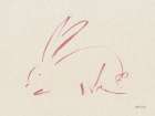 Illustrative Bunny II Pink Art Print