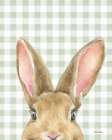 Garden Bunnies VII Green Art Print