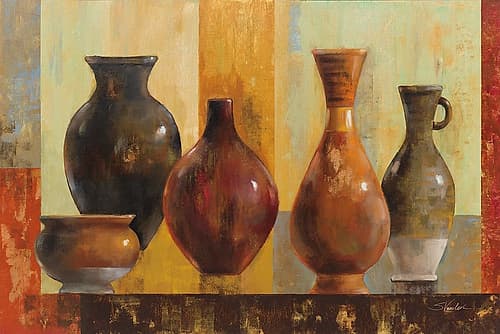 Glazed Pots Abstract Art Print