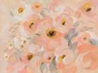 Peach Pink Floral Art Print