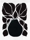 Boho BW Flowers in Vase I Art Print