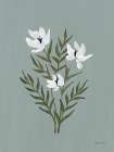 Pretty Little Flower IV Slate Blue Art Print