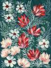 Folksy Floral I Art Print
