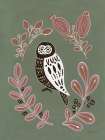 Woodland Folk Owl Art Print
