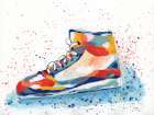 Abstract Basketball Shoe Art Print