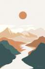 Boho Valley I Art Print