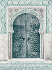 Moroccan Streets Tiled Entrance Green Art Print