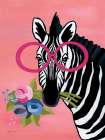 Quirky Zebra Art Print