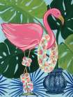 Flamingo Happy Hour II Art Print