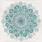 Spiral Mandala Green Art Print