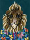 Miami Living Lion Portrait II Art Print