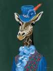 Mr Regal Giraffe Portrait Art Print