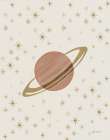 Serene Saturn and Stars Art Print