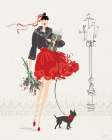 Festive Fashion IV Art Print