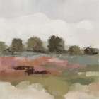 Burgundy and Sage Landscape I Art Print