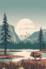 Yellowstone No Words Art Print
