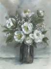 White Floral Vase Art Print