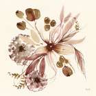 Sepia Floral Art Print