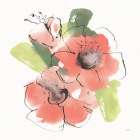 Pink Coral Poppies II Art Print