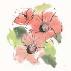 Pink Coral Poppies III Art Print