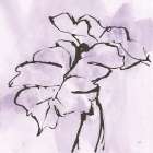 Midnight Plum Leaf II Art Print
