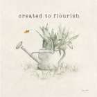 Garden Watering Can Flourish Art Print