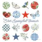 Red White and Blue Floral III Art Print