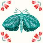 Folk Butterfly VIII Art Print