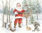 Woodland Santa I Art Print