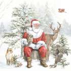 Woodland Santa II Art Print