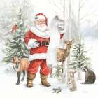 Woodland Santa IV Art Print