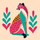 Safari Cat III Art Print