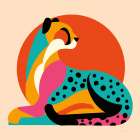Safari Cat IV Art Print