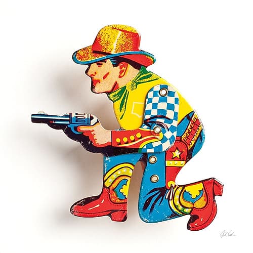 Vintage Cowboy II Art Deco Print