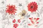 Flora Toile I Art Print