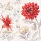 Flora Toile III Art Print
