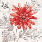 Flora Toile IV Art Print