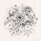 Flora Toile VIII Art Print
