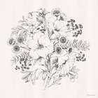 Flora Toile IX Art Print