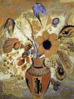 Etruscan Vase with Flowers Art Print