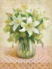 Cottage Lilies in White Art Print
