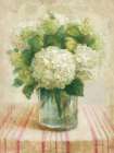 Cottage Hydrangeas in White Art Print