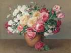 Antique Rose Bouquet Art Print