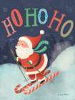 Skiing Santa Art Print