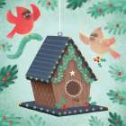 Holiday Birdhouse Art Print