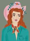 Cowgirl I Art Print