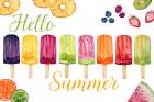 Fruity Popsicles I Art Print