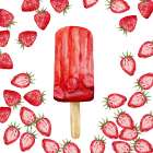 Fruity Popsicles V Art Print