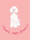 Heart Eyes Poodle Art Print