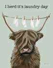 Highland Cow Clothesline v2 Art Print